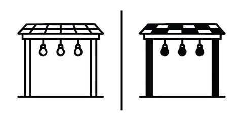 Simple structure illustration for lighting: A basic illustrative representation captures the simplicity of a light fixture, perfect for conveying essential aspects of illumination