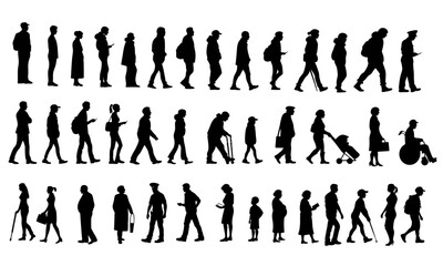 Diverse People Silhouettes Vector Set – 12 Human Roles and Figures for Design & Infographics