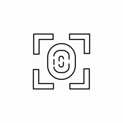 fingerprint scan identity icon sign vector