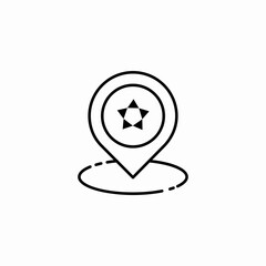 favorite location star icon sign vector