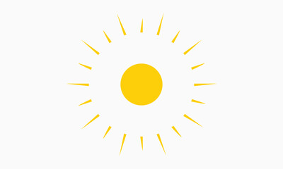 A vector yellow sun design.