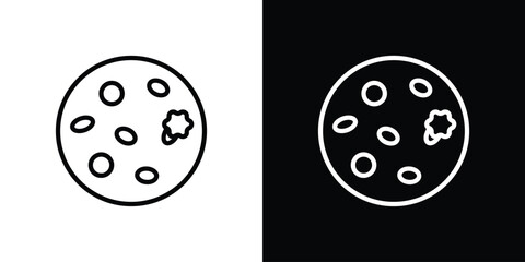 Leukemia icon in thin stroke and flat style.