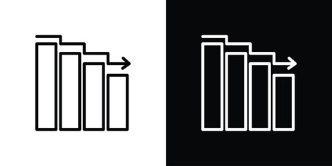 Attrition icon in thin stroke and flat style.