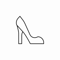 high heel shoe icon sign vector
