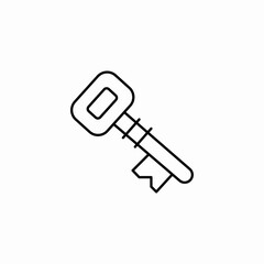 house key metal icon sign vector