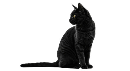 Isolated Black Cat