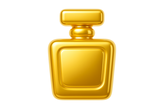 Elegant 3D Fragrance Container Isolated on a Transparent Background - Powered by Adobe