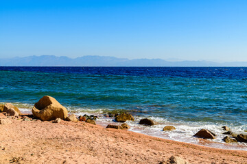 Panoramic view on a Red sea. Summer vacation