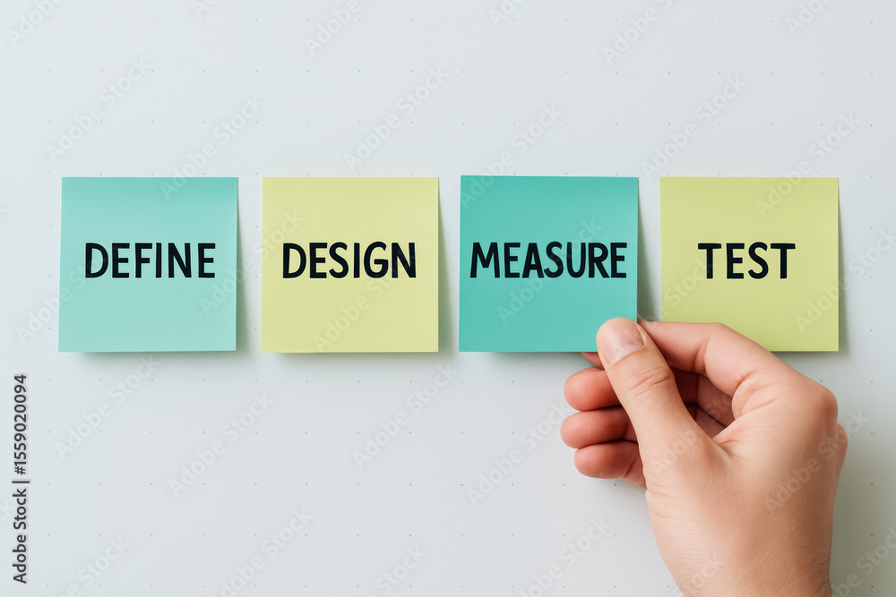 Poster a arranges notes on a whiteboard symbolizing strategic planning and iterative processes fundamental 