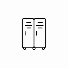 locker room storage icon sign vector