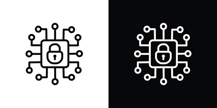 Cyber security icon vector, Symbol, logo illustrations