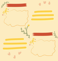 set of vintage notes 