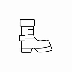 single winter boot icon sign vector