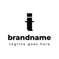 Letters IT Monogram Logo, suitable for any business with TI or IT initials