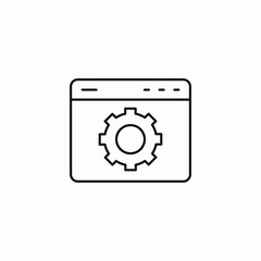 software settings gear icon sign vector
