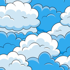 seamless pattern with clouds