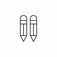 two pencils drawing icon sign vector