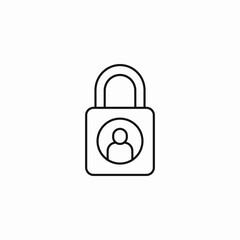user account locked icon sign vector