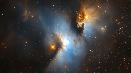 Astrophotography of the elephant trunk nebula ic 1396 in the constellation cepheus deep space image silhouette