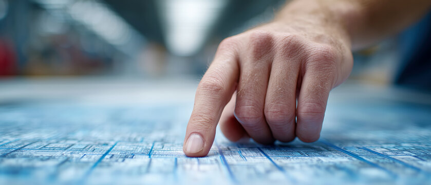 Exploring blueprints architect's insight modern office close-up