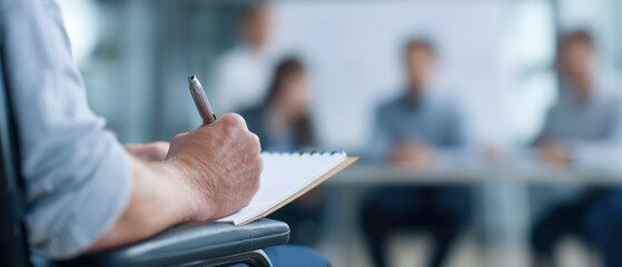 Business meeting notes taking modern office professional environment
