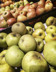 Apples in a market