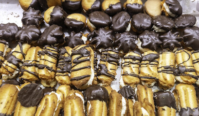 Assorted flavored pastries