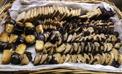 Assorted flavored pastries