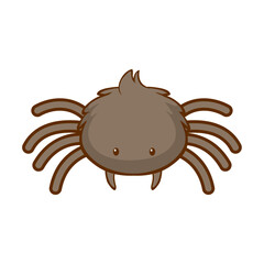 Cute Spider Illustration: A charming and endearing illustrated spider, presented in a whimsical style, is poised on a pristine backdrop. Its large.