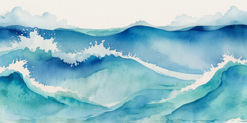 Naklejka premium Art teal soft blue sea water ocean wavy and silver marble texture background. Water ocean wave white and soft blue aqua, teal and marble texture 