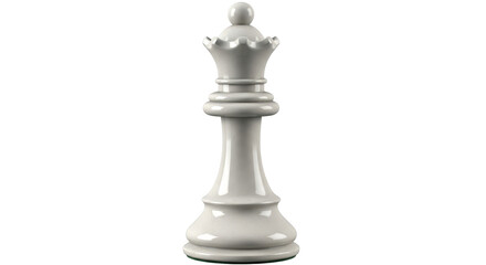 Isolated White Chess Queen Piece