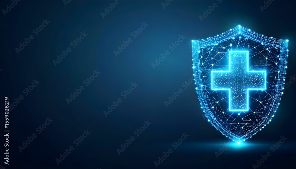 Poster digital health security protecting patient data with advanced technology