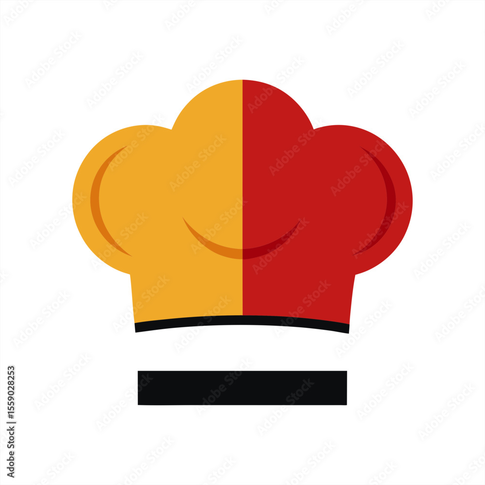 Poster professional chef toque vector graphic on transparent background for web and graphic design