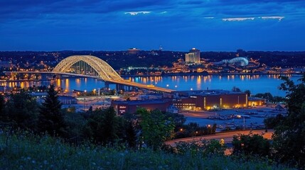 Obraz premium City skyline at twilight