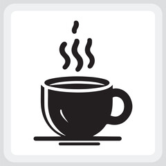 A steaming cup of coffee, perfect for a morning pick-me-up.