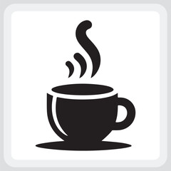 A steaming cup of coffee, perfect for a morning pick-me-up.