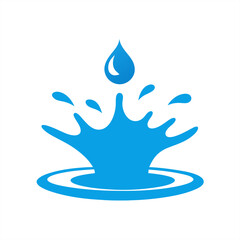 Vector clip art of splash rising from water on transparent background for web and graphic design