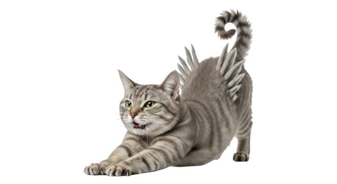 Isolated Cat Stretching