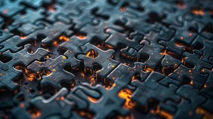 Fototapeta premium No two pieces are alike requiring a diverse set of skills and perspectives to complete the cryptographic challenge.