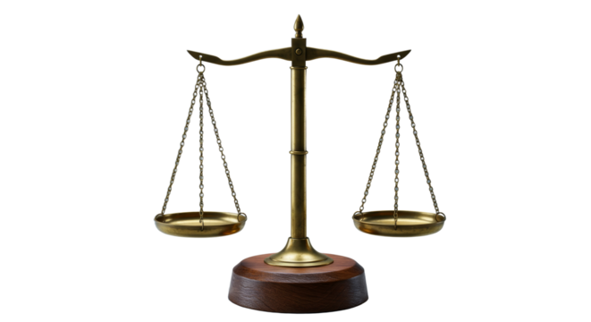 Balance Scale Equilibrium Weighing Justice System Concept