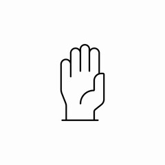 human hand gloves icon sign vector