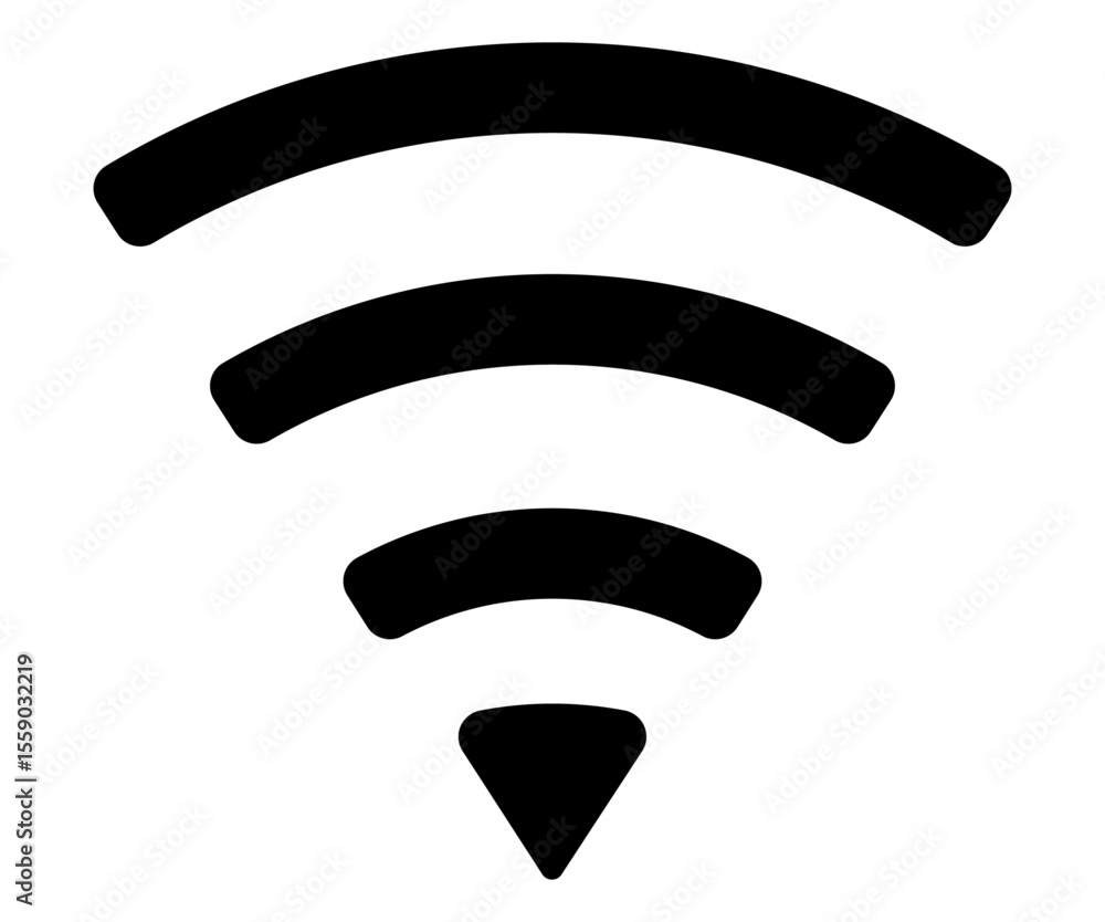 Aufkleber wi-fi icon symbolizes wireless internet network connection with circular key lock for designer, mark