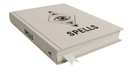 Isolated Spells Book with Eye Symbol