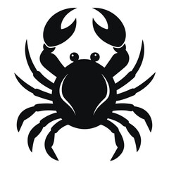 Majestic Crab Silhouette A Striking Vector Illustration of a Crab