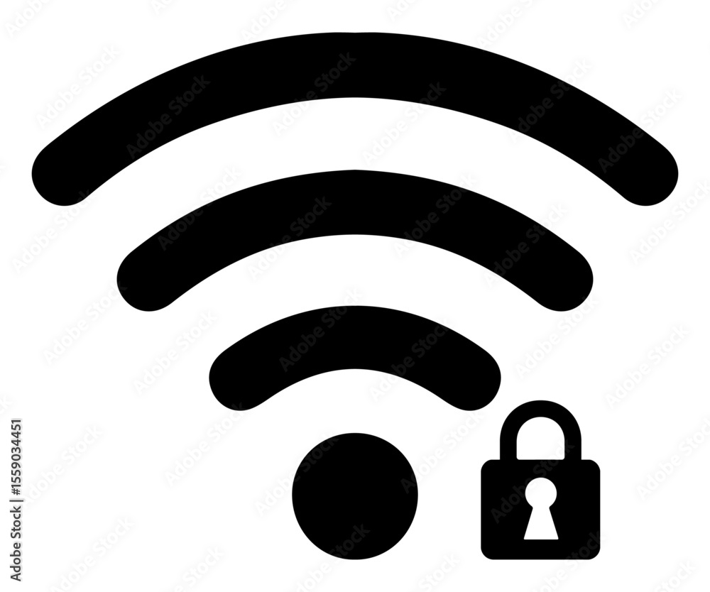 Poster glossy wi-fi icon symbolizes wireless internet network connection