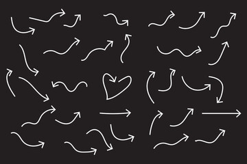 Set of curved arrows with dashed lines.