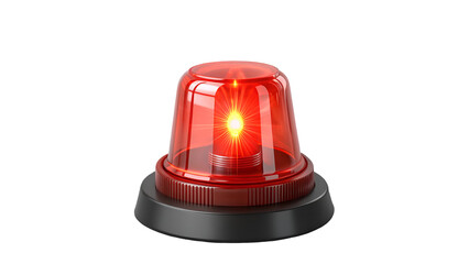 Isolated red emergency light siren flashing warning signal on black background stock photo image vector isolated on transparent background