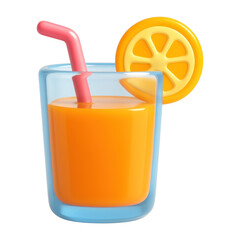 Obraz premium PNG Vibrant refreshing citrus drink illustration.