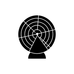 creative details Outline silhouette Radar Icon vector illustration 