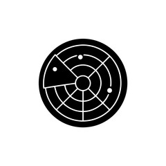 creative details Outline silhouette Radar Icon vector illustration 